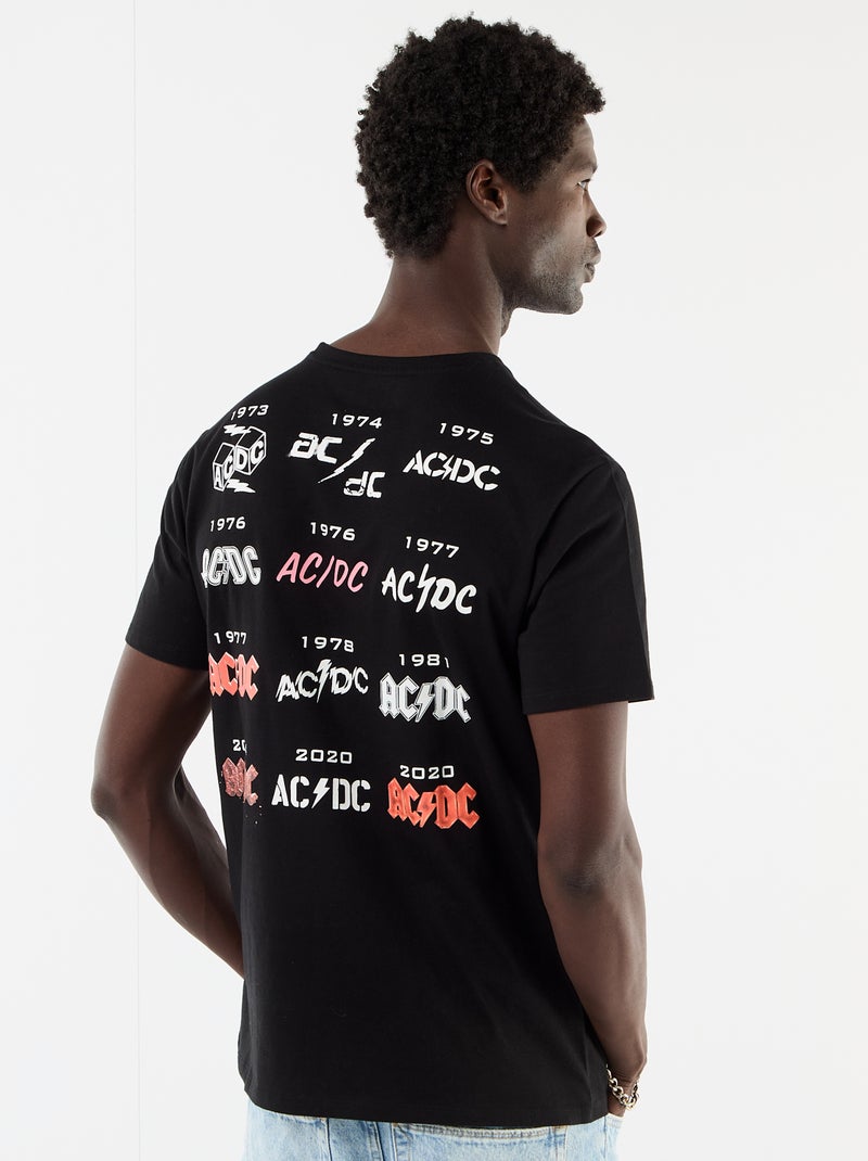 T-shirt met korte mouwen 'AC/DC' Zwart - Kiabi