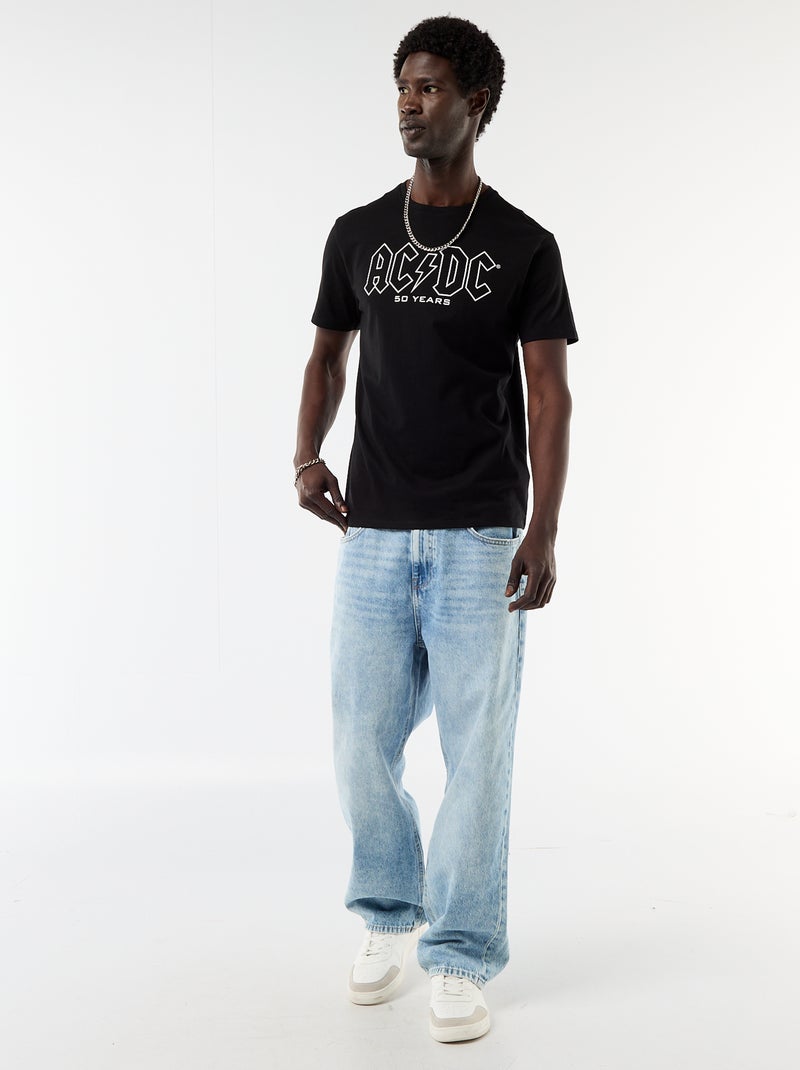 T-shirt met korte mouwen 'AC/DC' Zwart - Kiabi