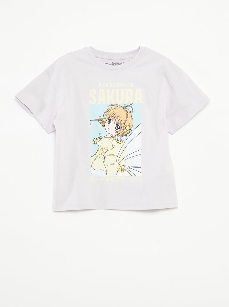 T-shirt met korte mouwen 'Cardcaptor Sakura' PAARS - Kiabi
