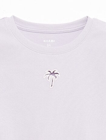 T-shirt met korte mouwen en ajouré-details
