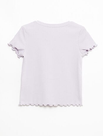 T-shirt met korte mouwen en ajouré-details