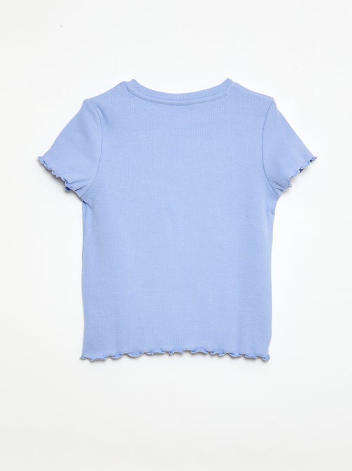 T-shirt met korte mouwen en ajouré-details - Kiabi