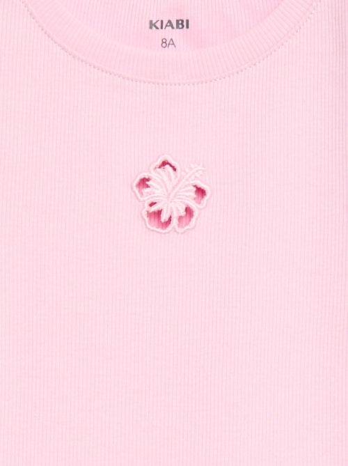 T-shirt met korte mouwen en ajouré-vorm - Kiabi