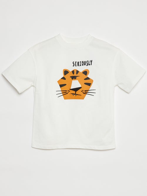 T-shirt met korte mouwen en applicatie - Kiabi
