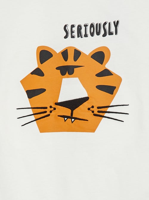 T-shirt met korte mouwen en applicatie - Kiabi