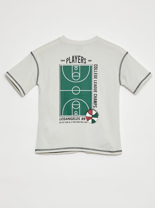 T-shirt met korte mouwen en applicatie - Kiabi