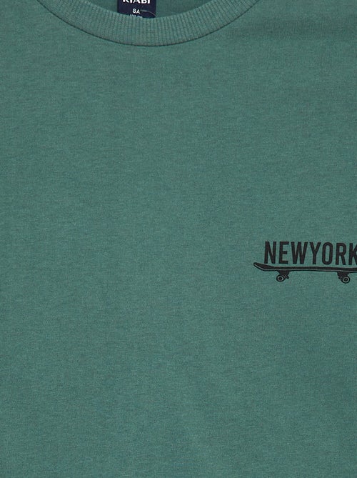 T-shirt met korte mouwen en applicatie - Kiabi