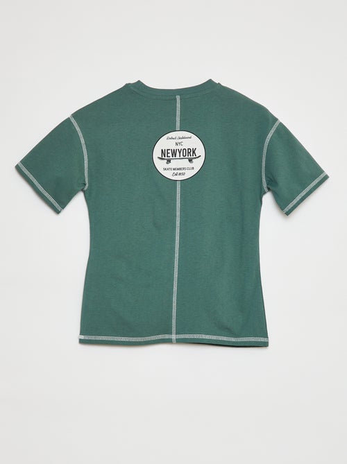 T-shirt met korte mouwen en applicatie - Kiabi