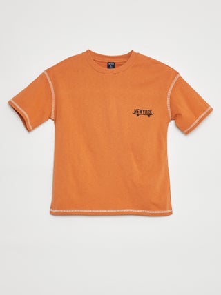 T-shirt met korte mouwen en applicatie