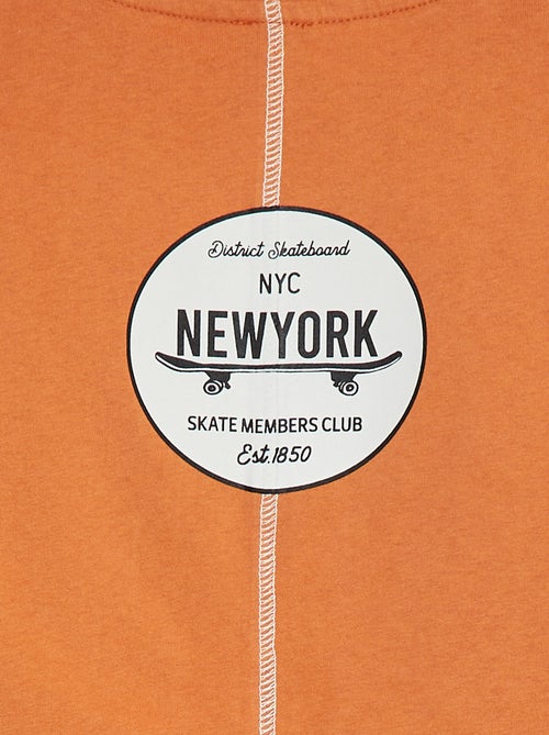 T-shirt met korte mouwen en applicatie - Kiabi