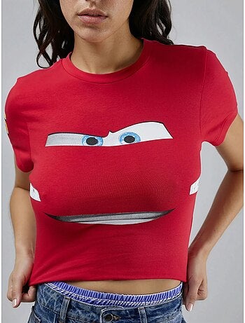 T-shirt met korte mouwen en auto-opdruk hiccup