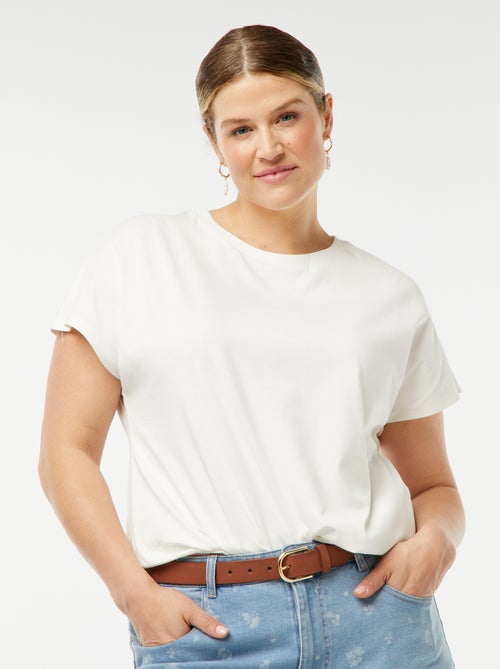 T-shirt met korte mouwen en blote rug - Kiabi