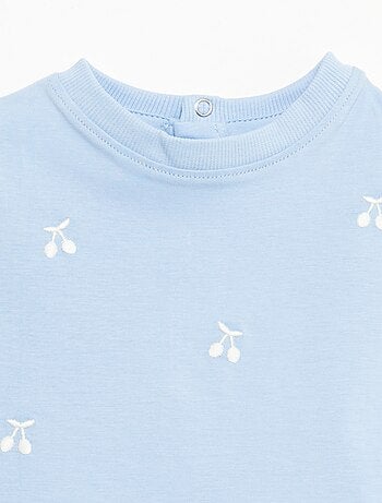 T-shirt met korte mouwen en borduursels