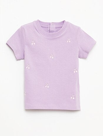 T-shirt met korte mouwen en borduursels
