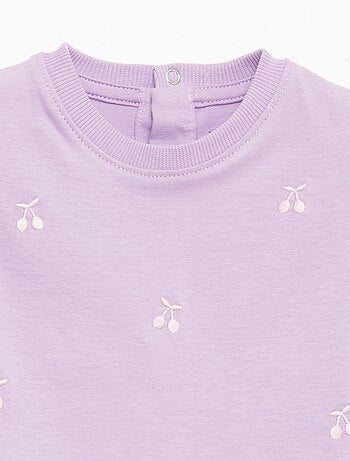 T-shirt met korte mouwen en borduursels