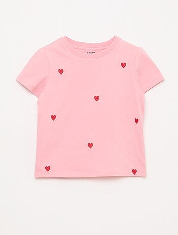 T-shirt met korte mouwen en borduursels
