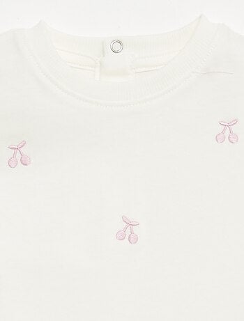 T-shirt met korte mouwen en borduursels