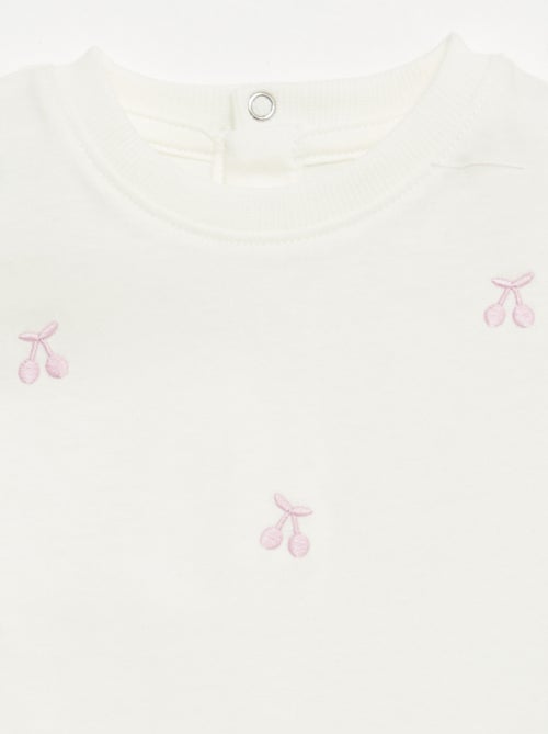 T-shirt met korte mouwen en borduursels - Kiabi