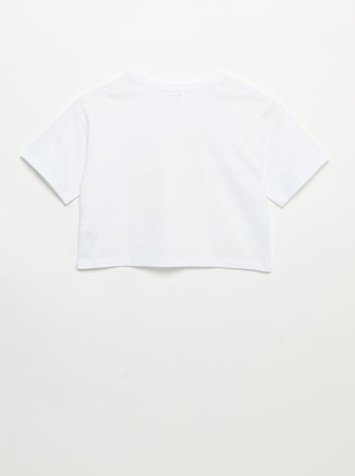 T-shirt met korte mouwen en borduursels - Kiabi