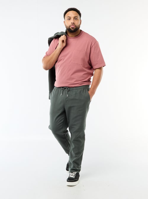 T-shirt met korte mouwen en borstzak - Kiabi T-shirt met korte mouwen en borstzak - Kiabi