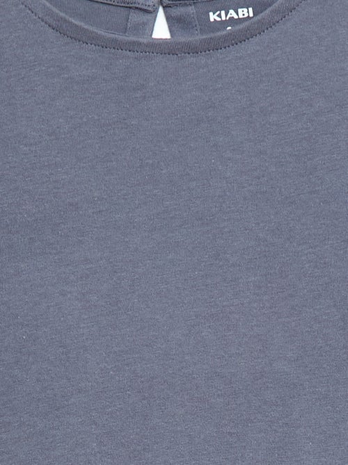 T-shirt met korte mouwen en broderie anglaise - Kiabi
