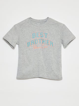 T-shirt met korte mouwen en 'Brother'-applicatie