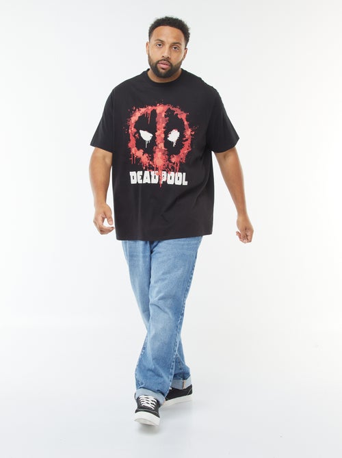 T-shirt met korte mouwen en 'Deadpool'-print - Kiabi