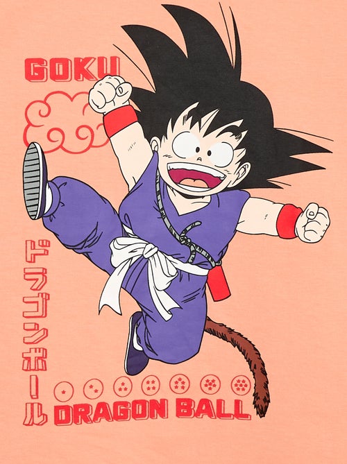 T-shirt met korte mouwen en 'Dragon ball Z'-print - Kiabi