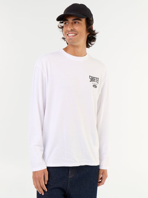 T-shirt met korte mouwen en dubbelzijdige print - Kiabi