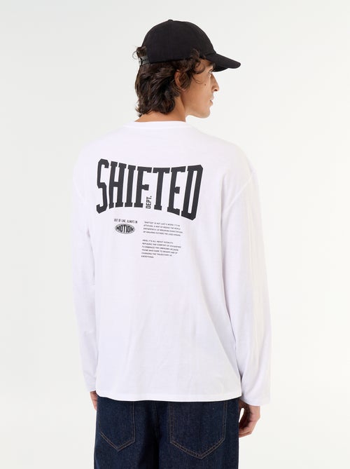 T-shirt met korte mouwen en dubbelzijdige print - Kiabi