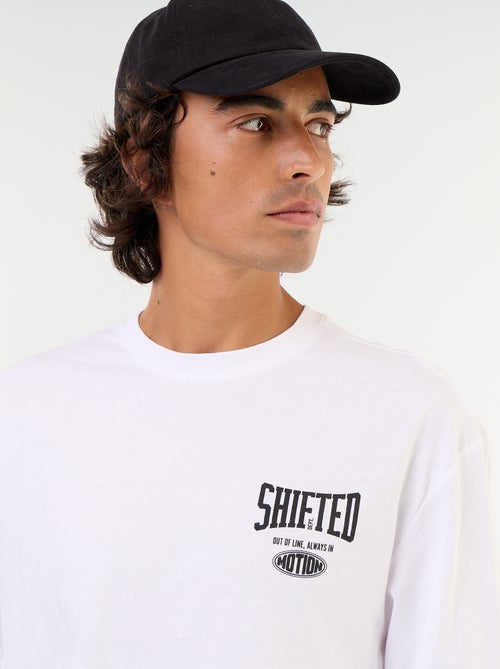T-shirt met korte mouwen en dubbelzijdige print - Kiabi
