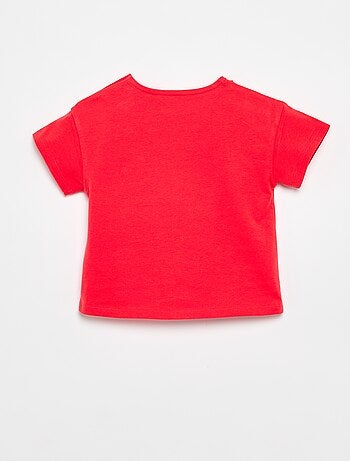 T-shirt met korte mouwen en gestikt hart