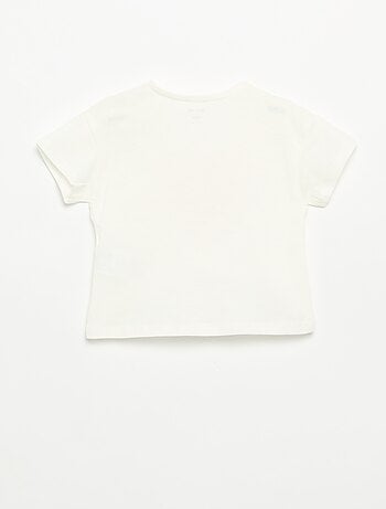 T-shirt met korte mouwen en gestikt hart