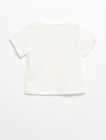 T-shirt met korte mouwen en gestikt hart