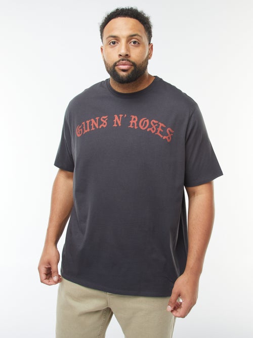 T-shirt met korte mouwen en 'Guns N' Roses'-print - Kiabi