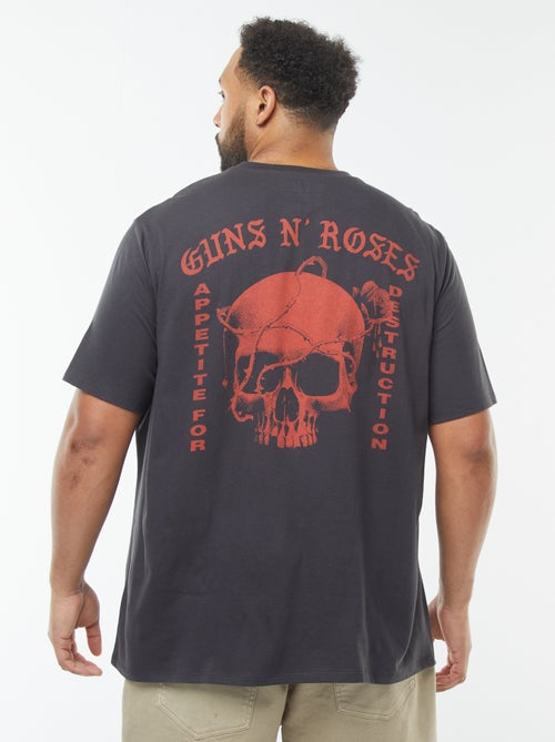 T-shirt met korte mouwen en 'Guns N' Roses'-print - Kiabi