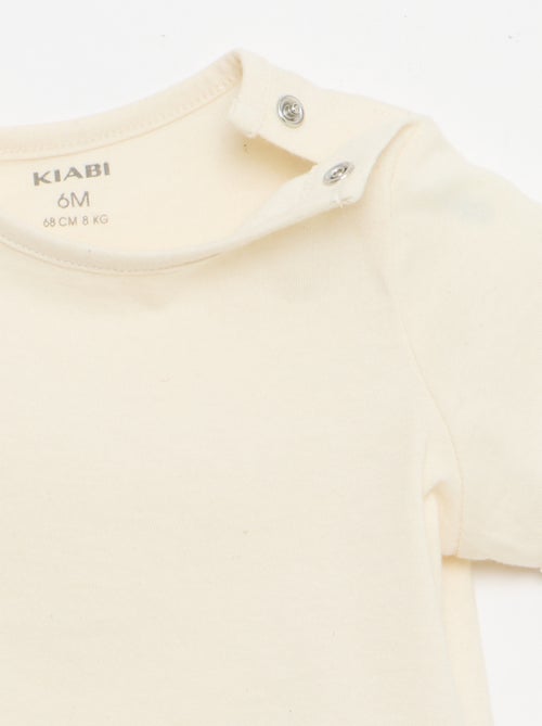 T-shirt met korte mouwen en haakwerkdetails - Kiabi