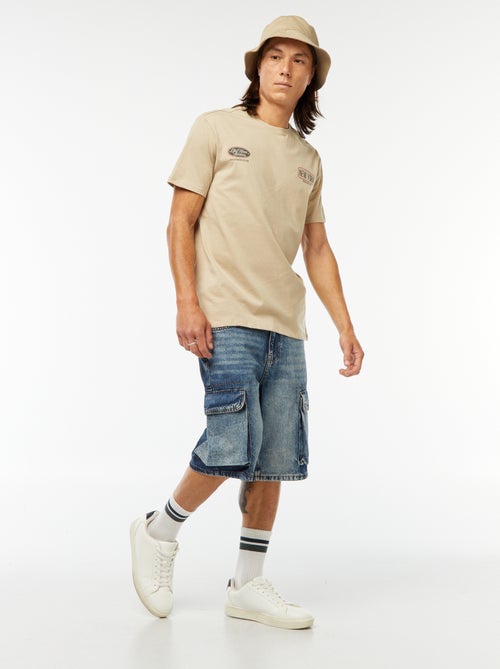 T-shirt met korte mouwen en print - Kiabi