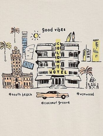 T-shirt met korte mouwen en print