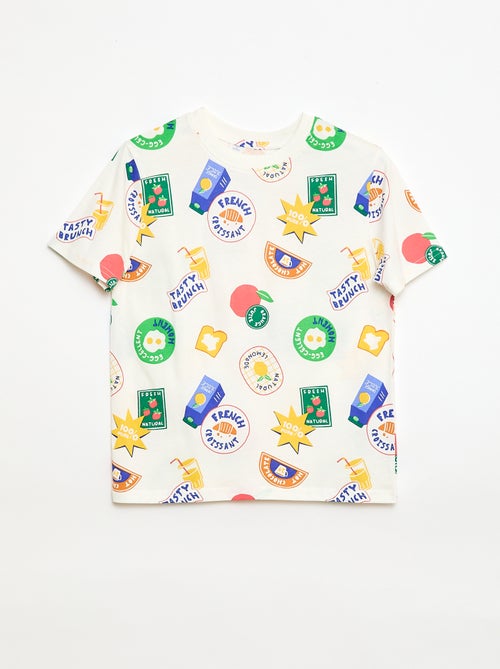 T-shirt met korte mouwen en print - Kiabi