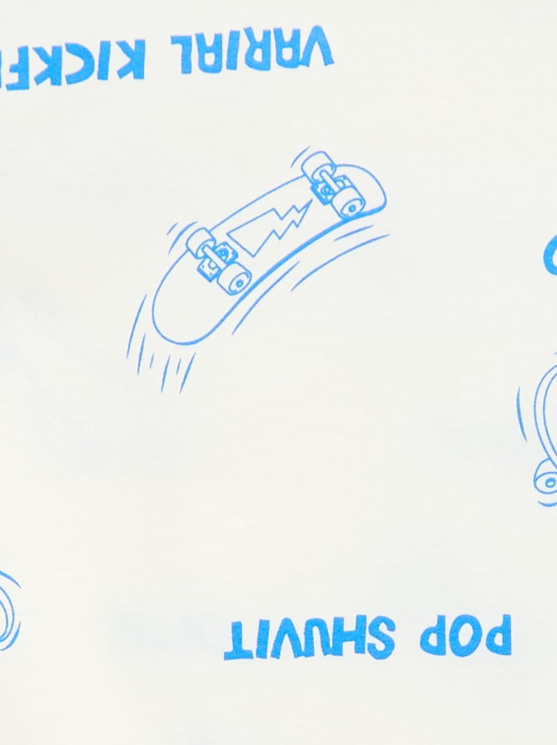 T-shirt met korte mouwen en print Biege - Kiabi