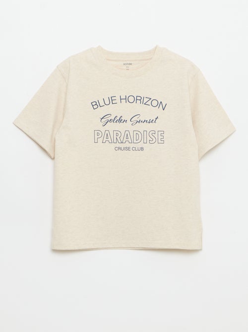 T-shirt met korte mouwen en print - Kiabi