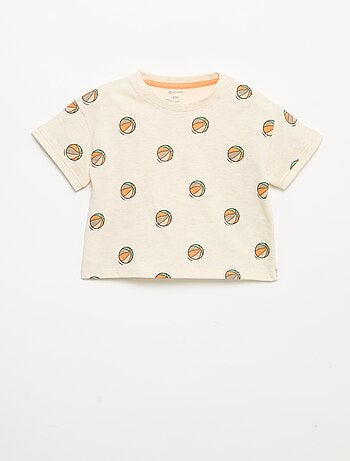 T-shirt met korte mouwen en print