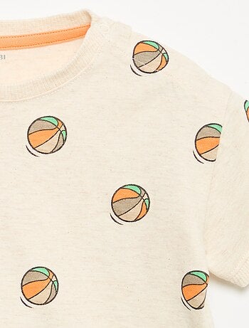 T-shirt met korte mouwen en print