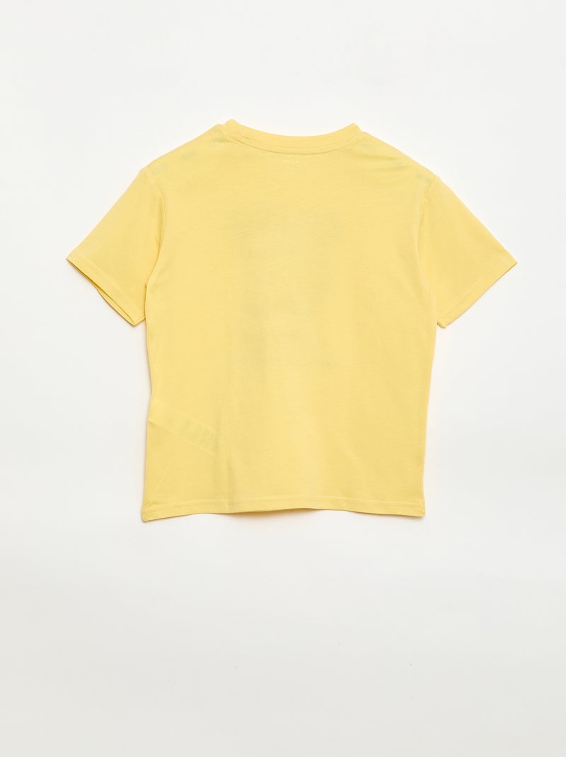 T-shirt met korte mouwen en print Geel - Kiabi