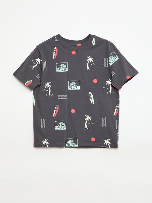 T-shirt met korte mouwen en print - Kiabi