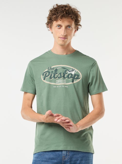T-shirt met korte mouwen en print - Kiabi