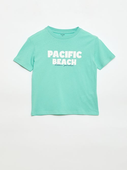 T-shirt met korte mouwen en print - Kiabi