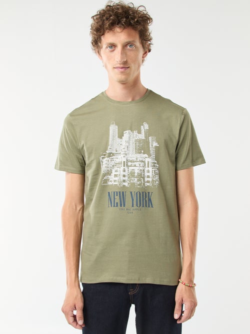 T-shirt met korte mouwen en print - Kiabi