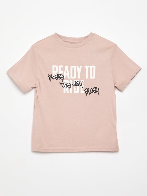 T-shirt met korte mouwen en print - Kiabi